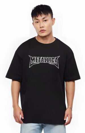 Bowlifestyle Men New Arrival Round Neck, Pure Cotton Over Size Printed Black T-Shirt